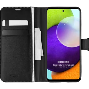 Samsung Galaxy A52S Kılıf Delux Leather Wallet Siyah