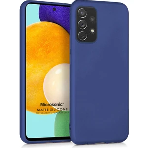 Matte Silicone Samsung Galaxy A52S Kılıf Lacivert