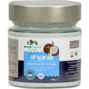 Ekoloji Market Organik Hindistan Cevizi Yağı Soğuk Sıkım 180 ml