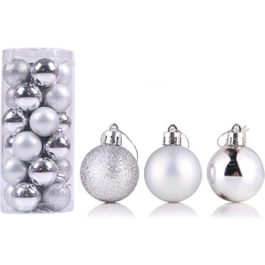 24'lü 8 cm Noel Ağacı Topu (Yurt Dışından)