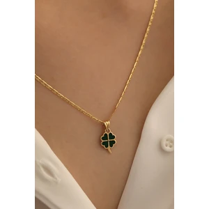 Milet Kuyumculuk MİLET 14 Ayar Altın Mineli Yonca Valentino Zincir Kolye