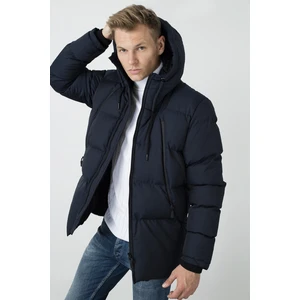 Fermuar Kapama Slim Fit Kapüşonlu Dik Yaka Mont Erkek MONT 5717101