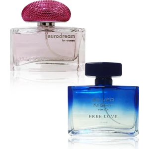 Free Love Eurodream ve Silver Night Edp  Parfüm Seti 2 x 100 ml