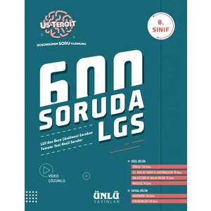 Ünlü Yayınları 8. Sınıf Us-Teroit 600 Soruda LGS Soru Bankası