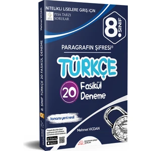 Paragrafın Şifresi Yayınları 8.Sınıf LGS Türkçe Denemeleri 5 Sıralı 15 Genel Deneme