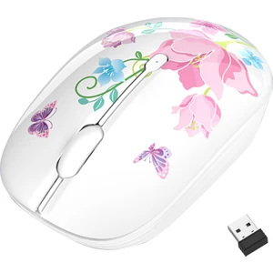Pratik Kablosuz Fareler Çift Modları Evrensel Taşınabilir 1200DPI Mute Wireless Fareler Pc Için  (Yurt Dışından)