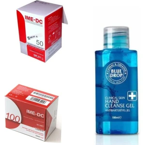 Şeker Strip Çubuğu 50 Adet + Ime Dc Lanset 100 Adet (Blue Drop El Dezenfektanı Hediyeli)