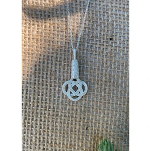 Şems Düğümü Gümüş Kazaziye Kolye