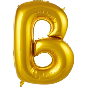 p parti oyunevi Parti Oyun Evi  Balon B Harfi Helyum Gold Folyo Balon 40" Inç 100 cm Büyük Boy