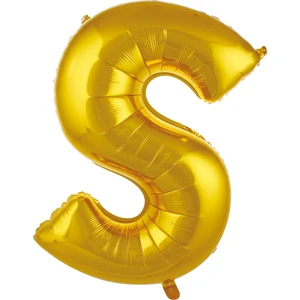 p parti oyunevi Parti Oyun Evi  Balon S Harfi Helyum Gold Folyo Balon 40" Inç 100 cm Büyük Boy