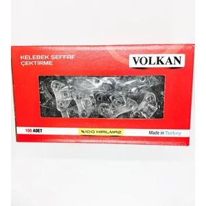 Kelebek Çektirme Şeffaf 100 Adet