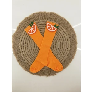Mini Kids & Baby Mini Kids & Babykız Çocuk Portakal Keçe Figürlü Diz Altı Çorap 0-3 Yaş