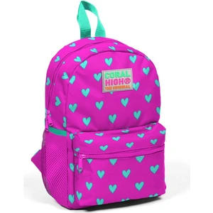 Coral High Kids Pembe Kalp Desenli Iki Bölmeli Yuva Sırt Çantası 23341