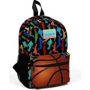 Coral High Kids Siyah Basketbol Toplu Iki Bölmeli Yuva Sırt Çantası 23345