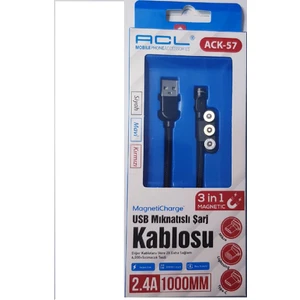 USB Mıknatıslı Şarj Kablosu