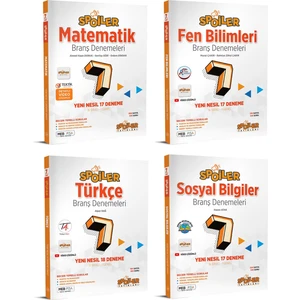 Spoiler Yayınları 7. Sınıf Spoiler Deneme Seti 4 Kitap Yeni 2022