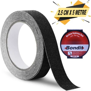 Merdiven Zemin Kaydırmaz Bant Kaymaz Bant Siyah 25 mm x 5 M