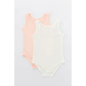PentiÇok Renkli Kız Çocuk Basic 2li Bodysuit