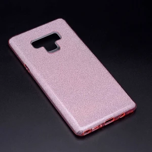 noktaks - Samsung Galaxy Note 9 - Kılıf Simli Koruyucu Shining Silikon - Rose Gold - T5685