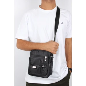 2248 Siyah Çok Gözlü Erkek El ve Omuz Askılı Çanta