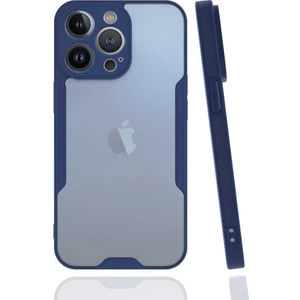 Apple iPhone 13 Pro Max Kılıf Kenar Renkli Kamera Korumalı Mat Kapak