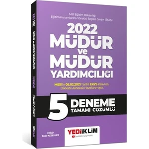 Yediiklim Yayınları 2022 MEB EKYS Müdür ve Müdür Yardımcılığı Tamamı Çözümlü 5 Deneme