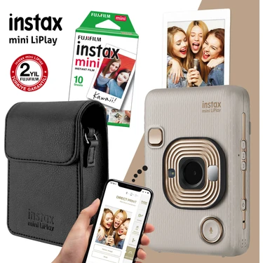 fujifilm instax liplay beige gold