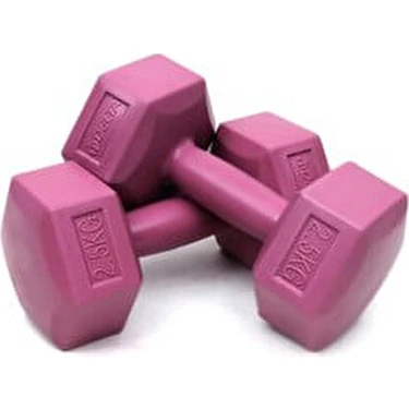 Leyaton 2 kg Dambıl Seti Ağırlık Seti 2 kg 2 Adet( Pembe