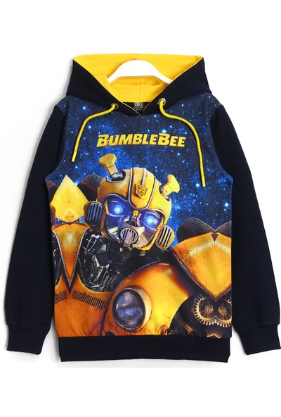 Ninjago Bumblebee 3D Baskılı Erkek Çocuk Sweatshirt 5 - 10 Yaş Lacivert