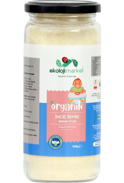 Ekoloji Market Organik Bebek İrmiği 330 gr