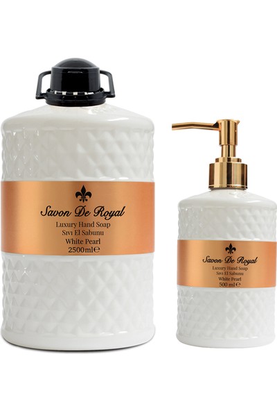 Savon De Royal Luxury Vegan Sıvı Sabun White Pearl 2.5 lt & 500 ml