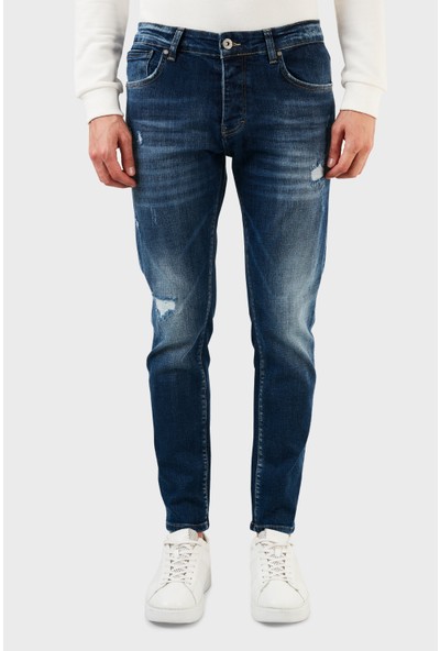 Exxe Pamuklu Normal Bel Dar Paça Slim Fit Jeans Erkek Kot Pantolon EX1003K009BARTEZ