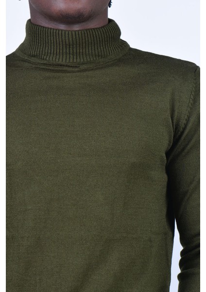 Kocmen Erkek Boğazlı Kazak K1248 - Haki fırsatları