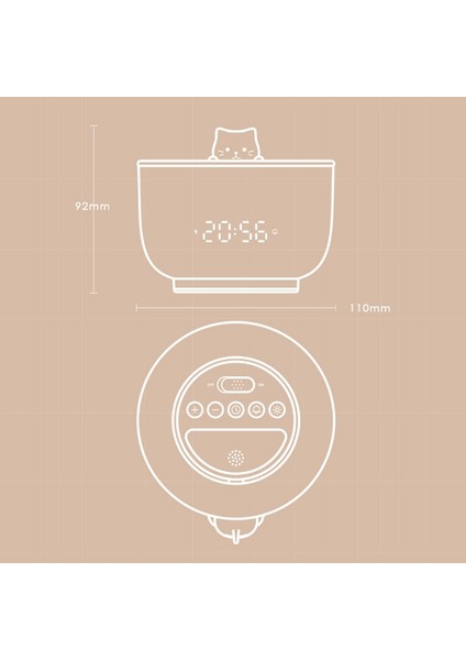 Kedi Çalar Saat LED Yatak Odası Gece Lambası Pembe fiyatları