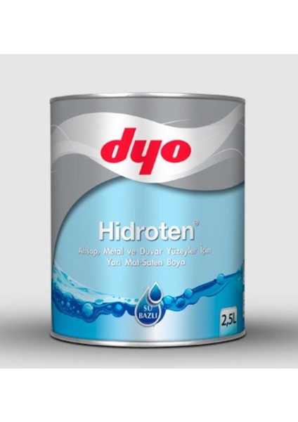 Hidroten Ahşap Metal ve Duvar Yüzeyler Için Yarı Mat Saten Boya 2.5 Lt