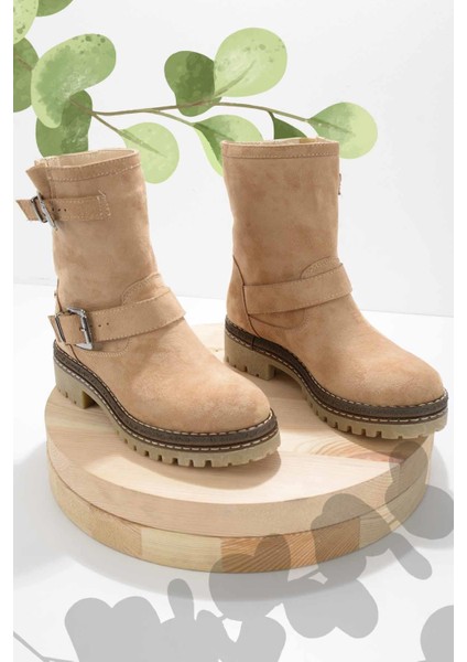 Bej Süet Kadın Bot & Bootie K025385500