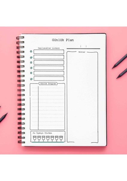 Günlük Planlayıcı Defter - 160 Sayfa - Esnek Karton Kapak - A5 - Ikebana Serisi fiyatları