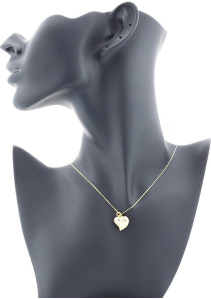 14K Altın Işlemeli Kalp Kolye W4N02278Z