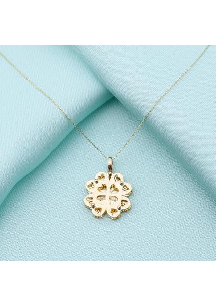14K Altın Kalpler Yonca Kolye W4N28197Z