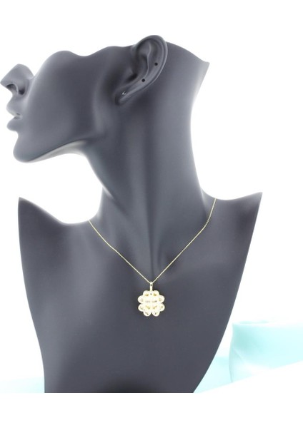14K Altın Kalpler Yonca Kolye W4N28197Z