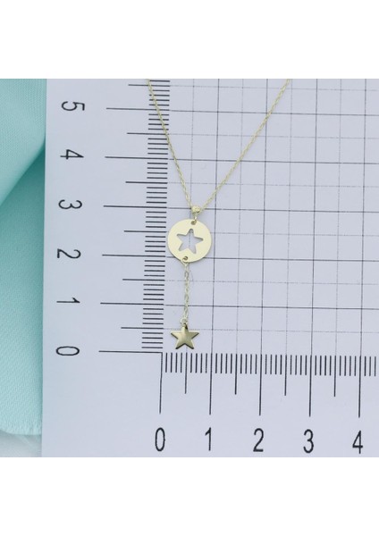 14K Altın Dorikalı Yıldız Kolye 4N37003