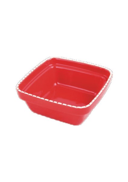 Dog Square Ceramic Bowl 550 ml -Red