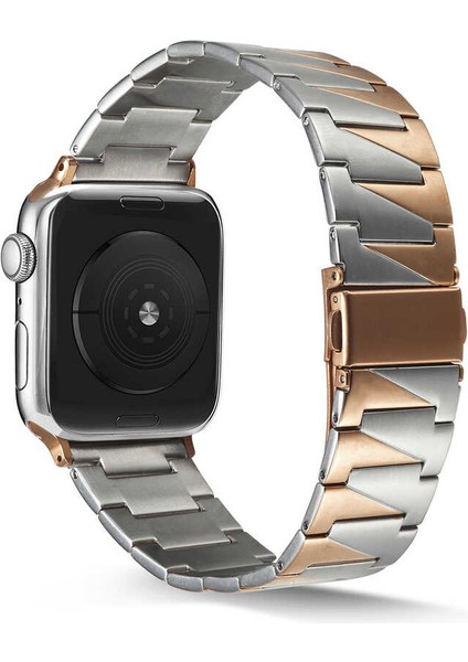 Apple Watch 44mm Uyumlu Kordon Krd-48 Metal Kordon