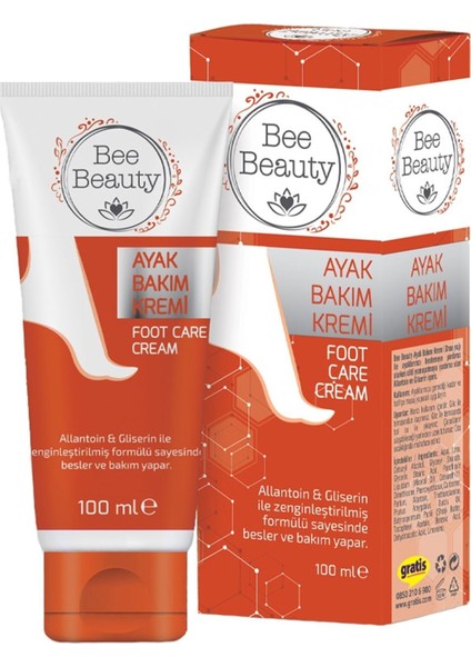 Bee Beauty Ayak Bakım Kremi 100 ml Ayak Sağlık Ürünleri