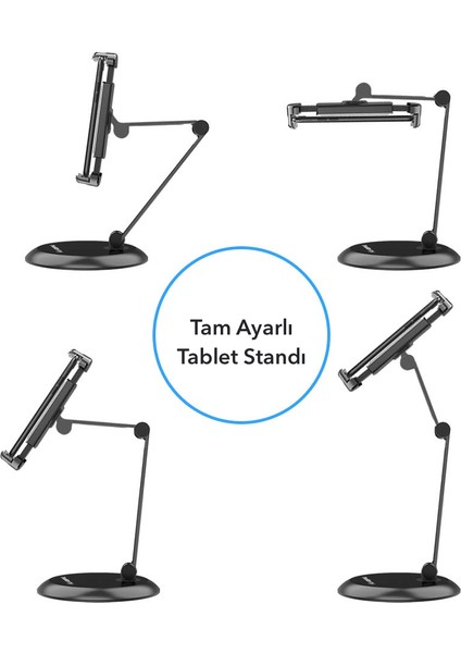 T38-3 Tam Ayarlı Katlanabilir Alüminyum iPad Tablet Standı