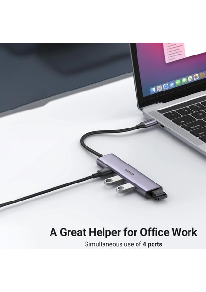 Alüminyum Type-C To 4 Portlu USB 3.0 Çoklayıcı Adaptör modelleri