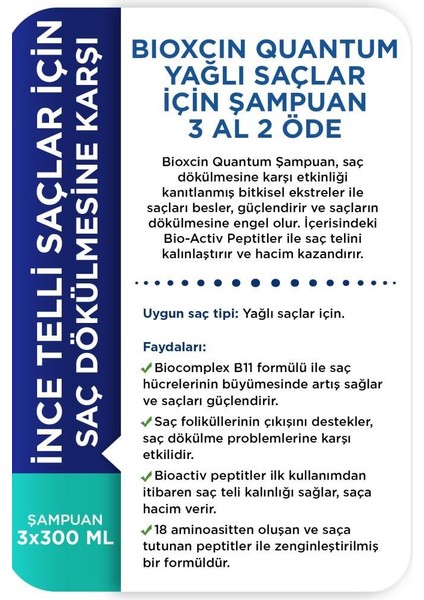 3 Al 2 Ode Quantum Yağlı Saçlar Için Şampuan