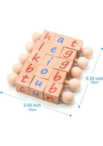 5 Lot Montessori Fonetik Iplik Mektubu Blokları ve Kartlar Çocuklar Için Stem Oyunu (Yurt Dışından) fiyatları
