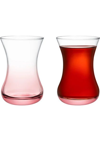 Madame Coco Lavem-Pink Touch 6'lı Çay Bardağı - 155 ml