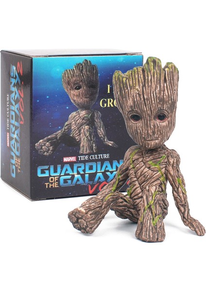 Better Life Groot Ağacı Bebek Oturma Duruşu Dekorasyon Modeli Guardians Of The Galaxy 2 El Yapımı Butik Oyuncaklar (Yurt Dışından)